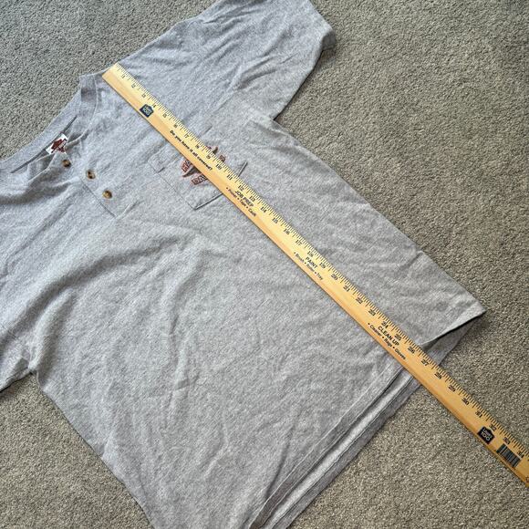 Harley Davidson Bahamas Logo Pocket T Mens Sz Large Gray Made In USA - Picture 6 of 6